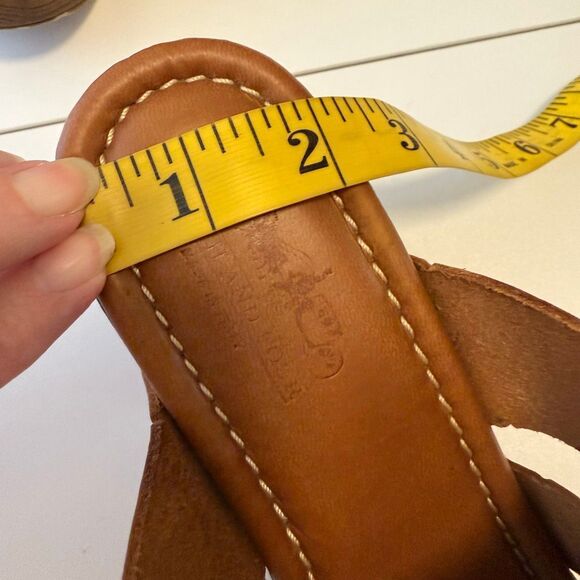 Coach And Four Vero Platform Sandal Brown Leather Studded Size 7.5 Boho - Picture 13 of 15